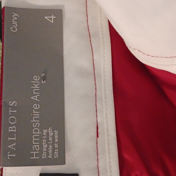Talbots "Hampshire" Curvy Ankle Cropped Pants in Size 4 (NWT) - Picture 7 of 9